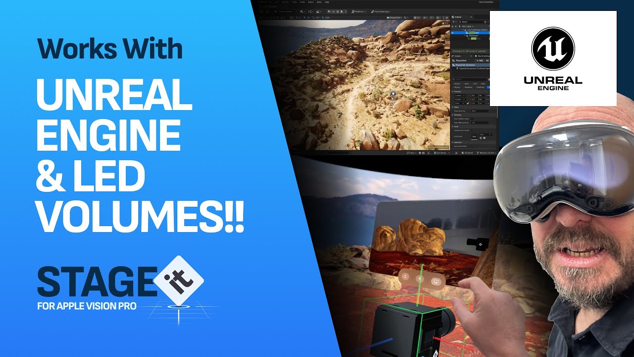 Unreal Engine steaming to the Apple Vision Pro using STAGEit. Case study for an LED Volume Studio