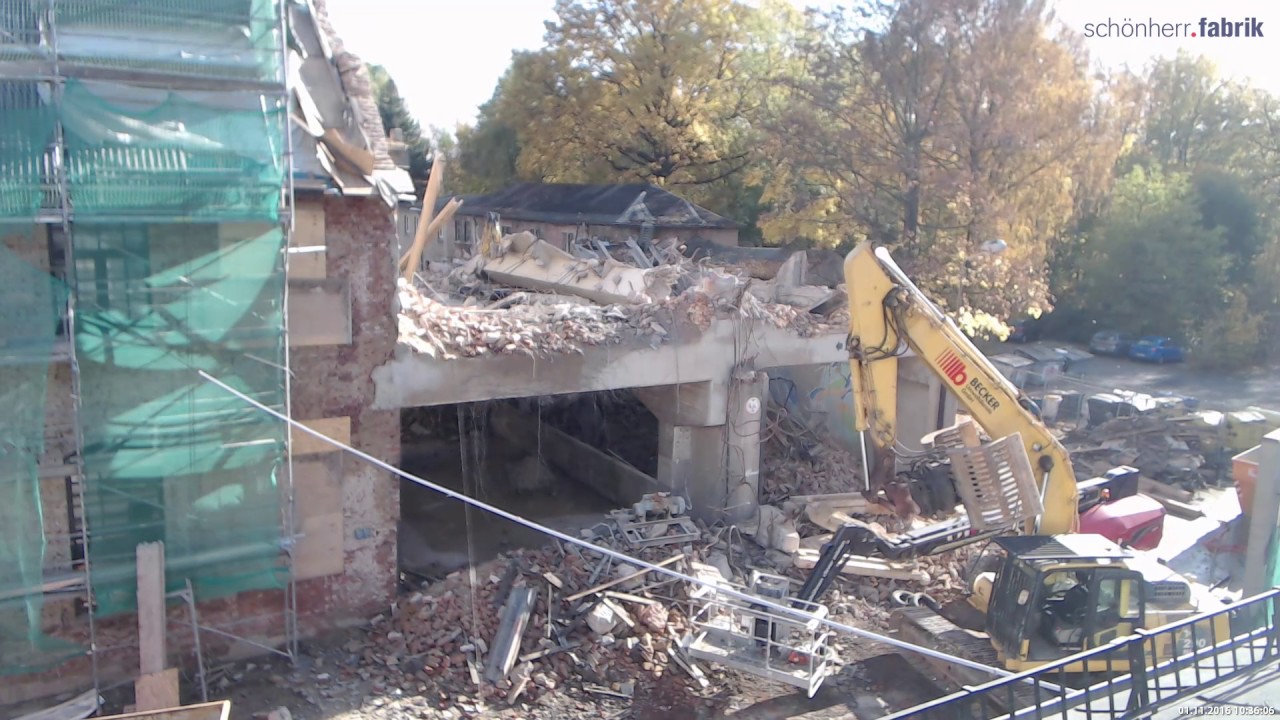 Abriss Gebäude 6 Schönherrfabrik