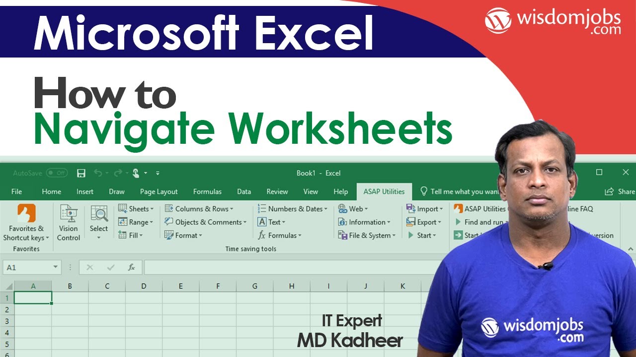 How to Navigate Worksheets in Excel  Microsoft Excel @Wisdom Jobs