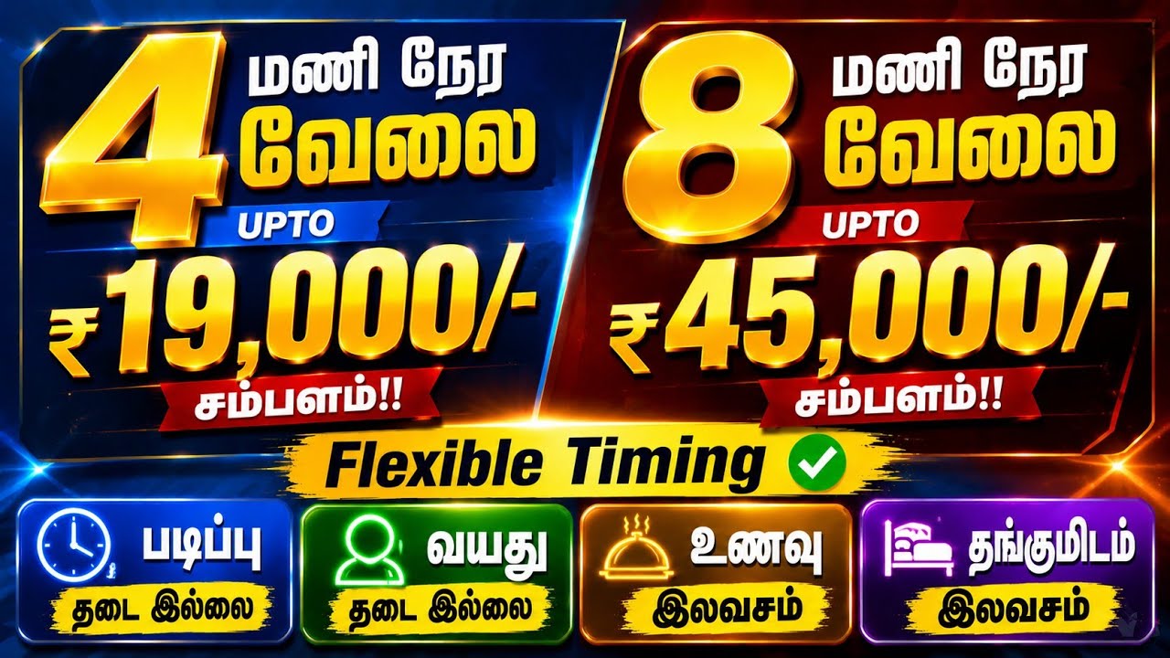 🔥4 Hours Work Upto 19,000/- | 8 Hours Upto 45,000/- Salary | No Qualification | No Age Limit | Apply