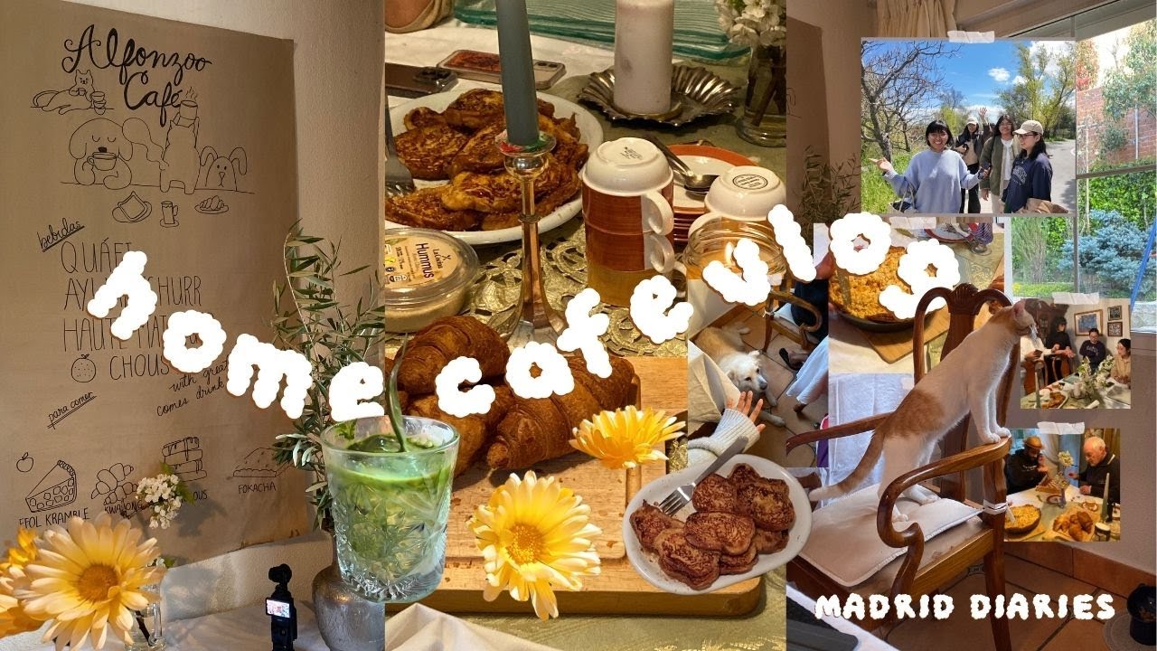 Madrid Diaries 🇪🇸 | A day turning home into a Café ✨☕  ellenkhay