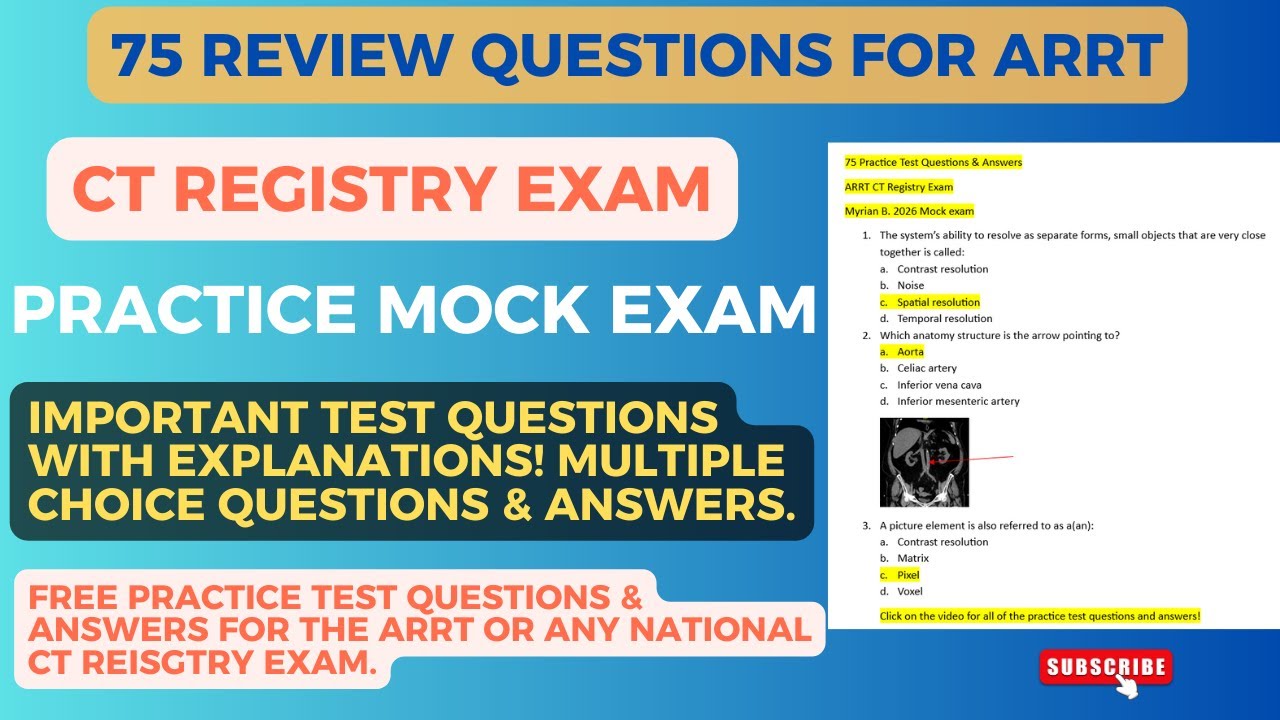 75 Must-Know CT Registry Review Questions and Answers | Full ARRT Mock Exam (2026)