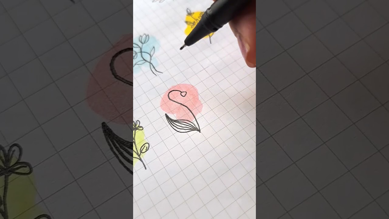 Floral Easy doodles journal ideas bujo #draw #doodle #journal #bujo #art #floral #fypシ #tutorial
