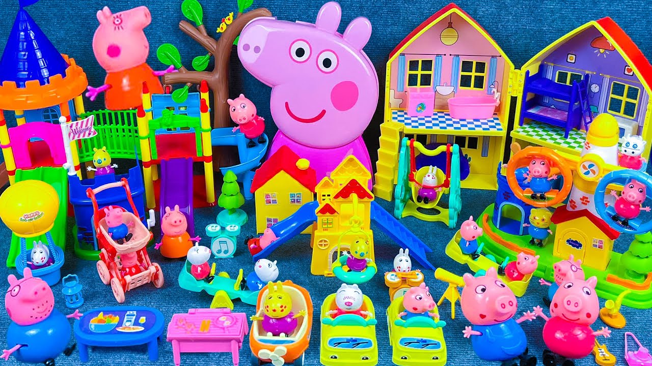 17 Minutes Satisfying with Unboxing Peppa Pig Playground Tree House Toys Set ASMR | Review Toys
