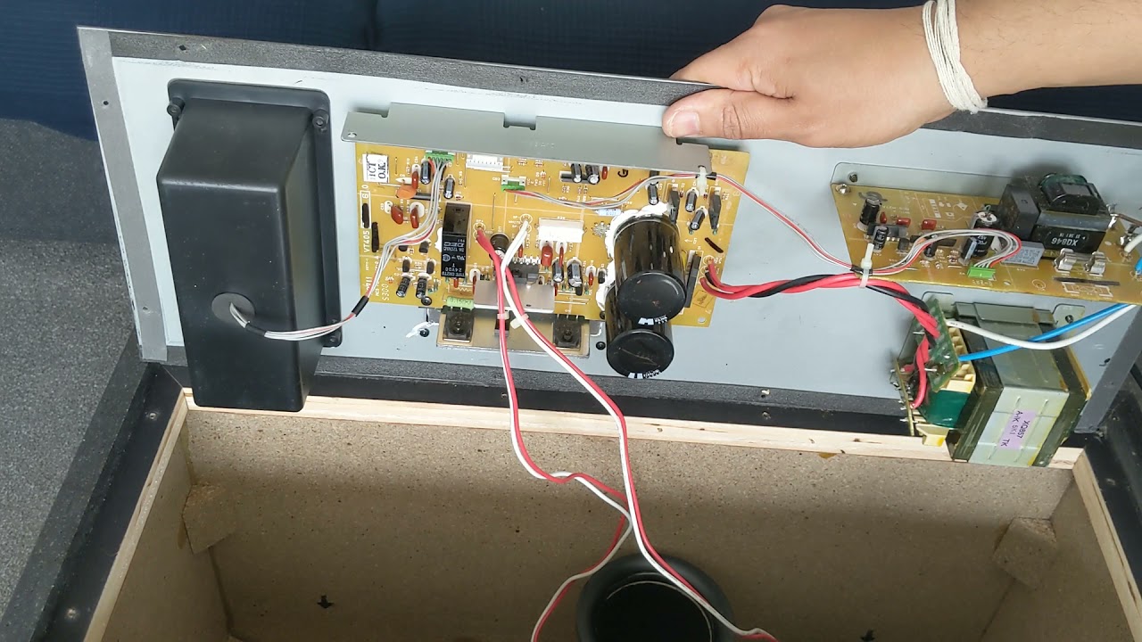 Yamaha YST SW150 active hi-fi home theatre subwoofer speaker teardown breaking dismantling insides