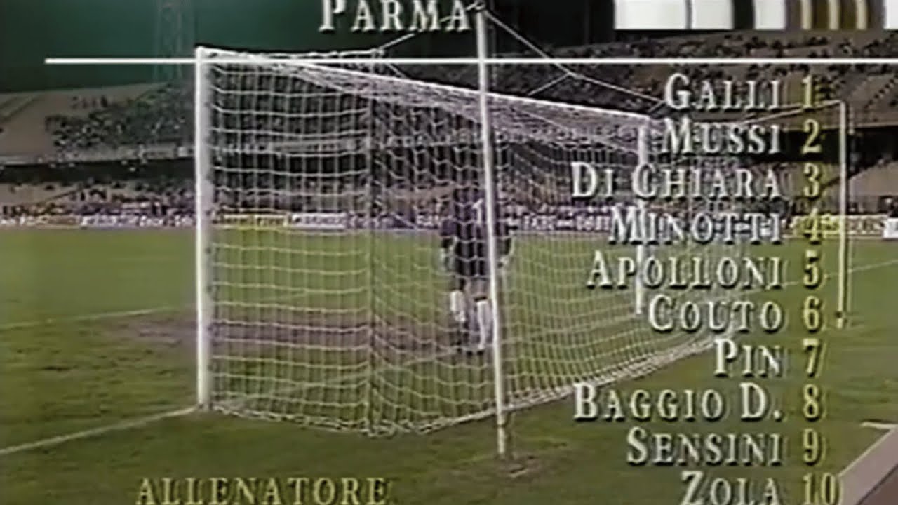 Cagliari  vs Parma Coppa Italia 1994-95 PARTITA COMPLETA
