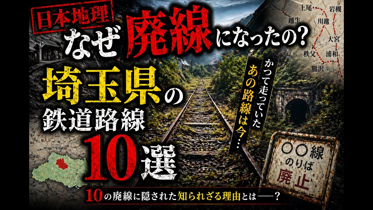 【日本地理】なぜ廃線になったの？埼玉県の鉄道路線10選【ゆっくり解説】