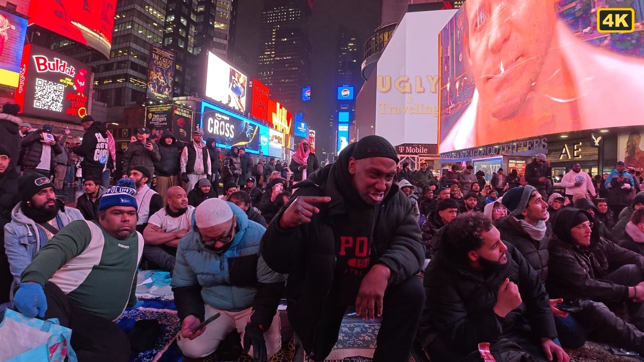 Ramadan in Times Square New York 🇺🇸 | Peaceful Prayers vs Hate