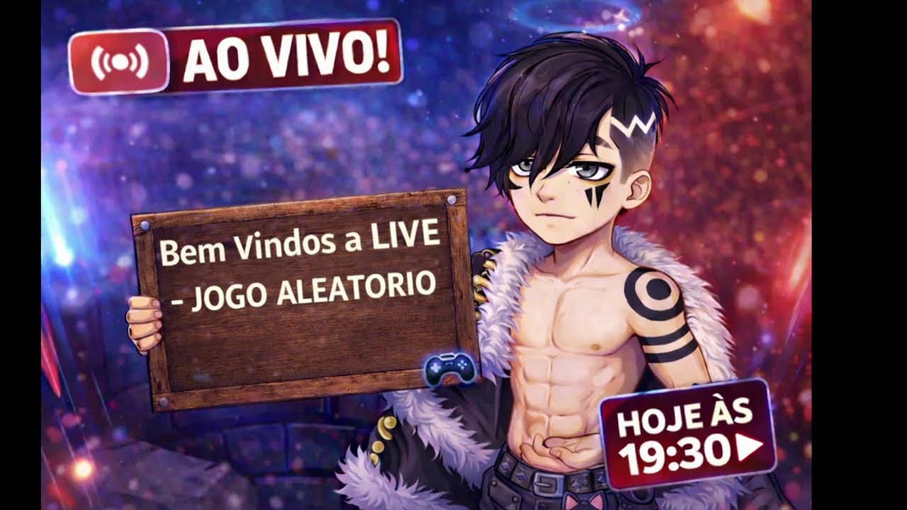 Venha para Live de hoje.. Ao vivo com jogo aleatorio