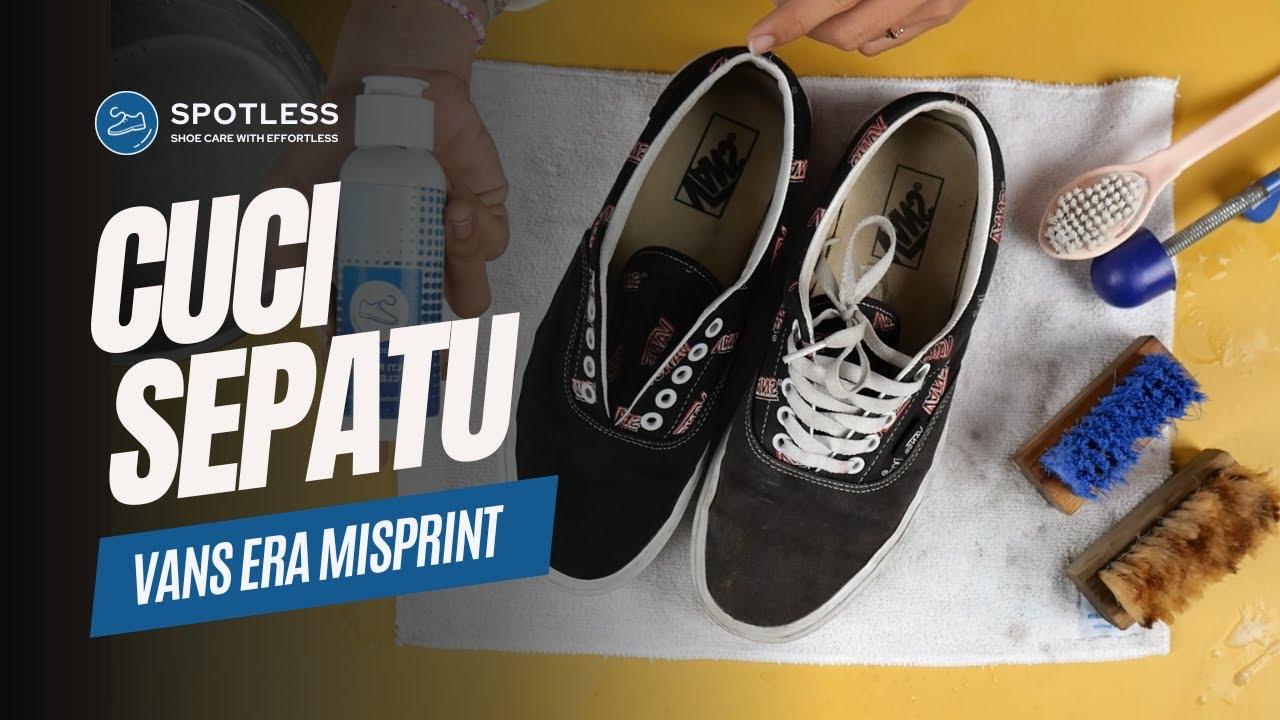 Cara Mencuci Vans Era Black and White