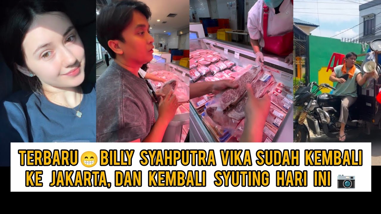 Terbaru😁 Billy syahputra Vika sudah kembali ke jakarta, dan kembali syuting hari ini 📷