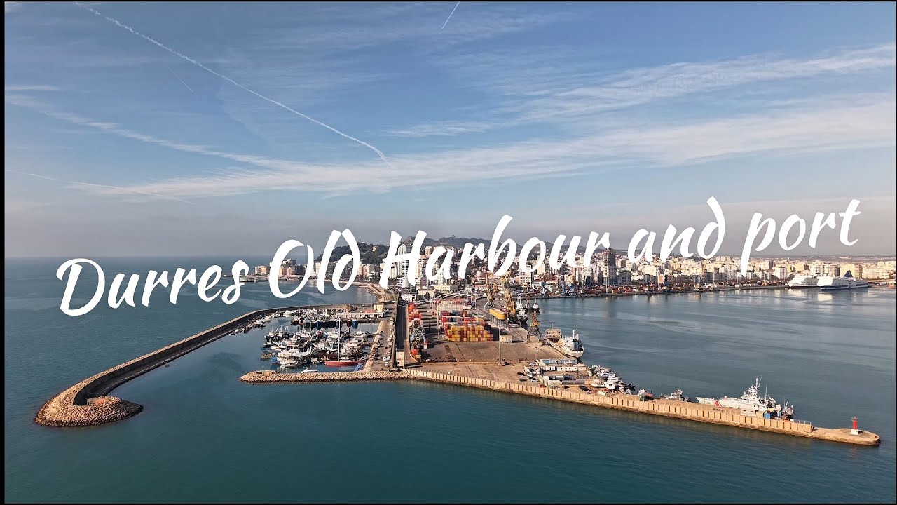 Durres Marina, Port and ferries 4K