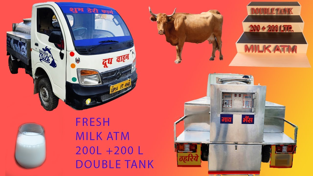 Mobile MILK ATM | Double Tank Milk Vending Machine | Road Milk Tanker
