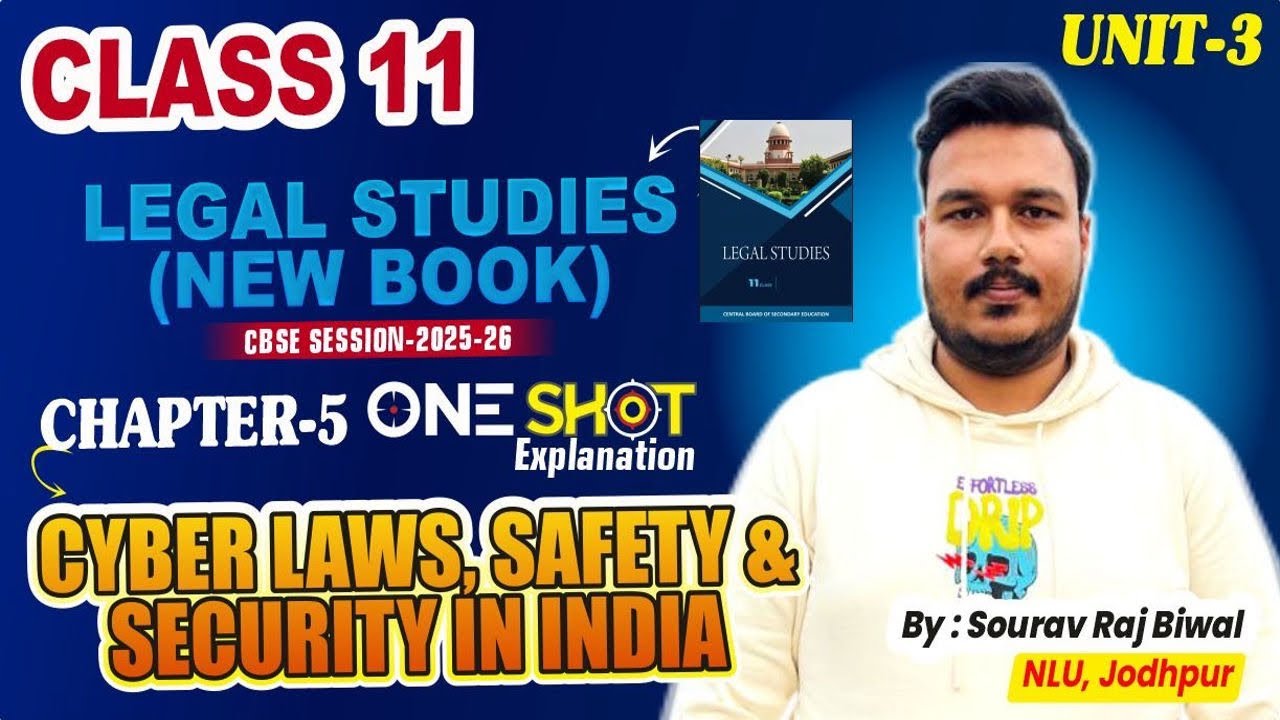 CYBER LAWS, SAFETY & SECURITY IN INDIA | Class 11 Legal Studies | Ch-5 (Unit-3) | For CBSE 2025-26