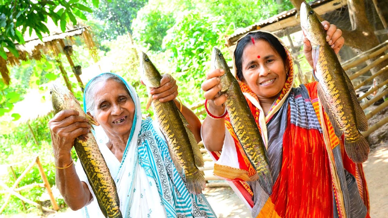 আস্ত শোলের গোটা ঝালদা | Shol macher jhalda recipe bengali village style | villfood