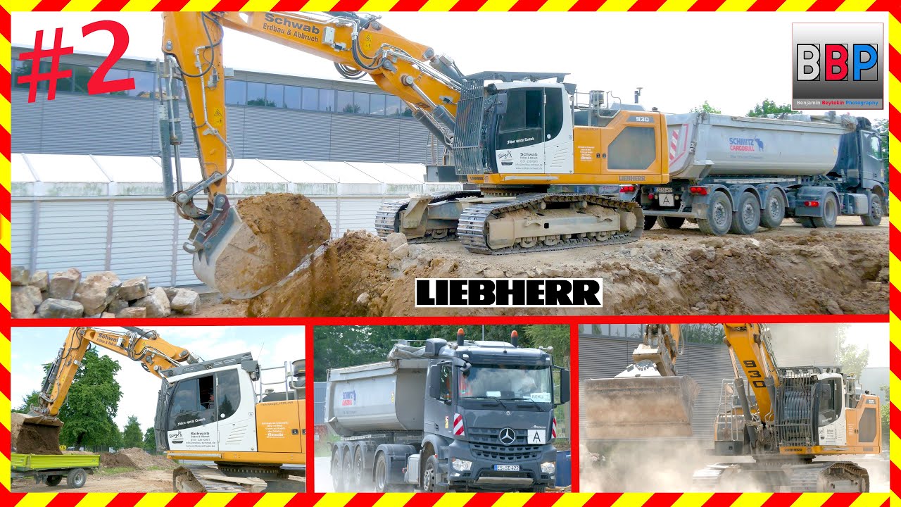 👷 Liebherr R 930 VA & Mercedes, MAN Sattelkipper, Nellmersbach, 2023. #2