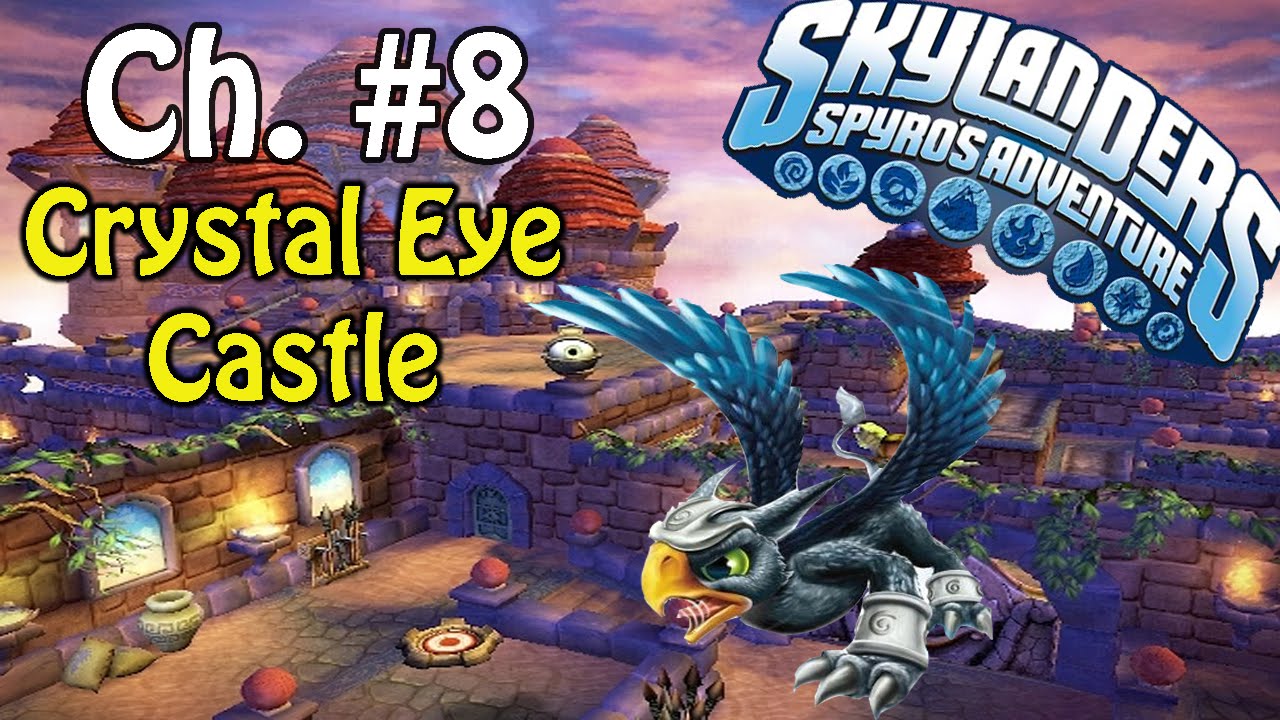 Skylanders Spyro's Adventure Wii Walkthrough Chpater 8 Crystal Eye Castle 100%