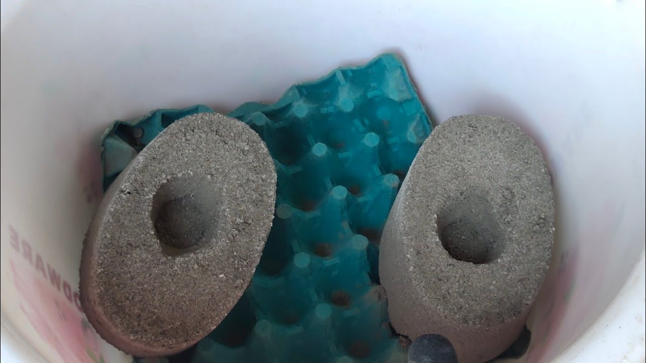 Asmr - charcoalashes+sand cement holes shape crumbling+ dusty pouring