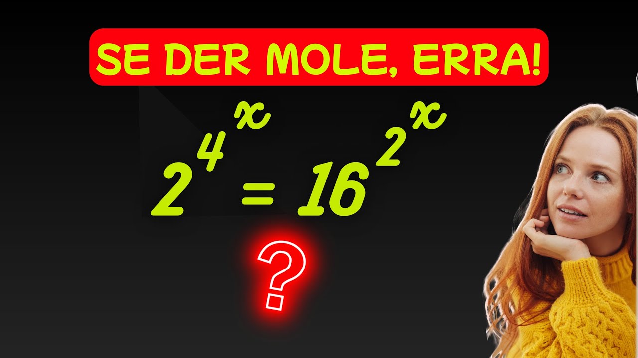 🔥 Não Caia na Armadilha! Resolva 2⁴ˣ = 16²ˣ do Jeito Certo