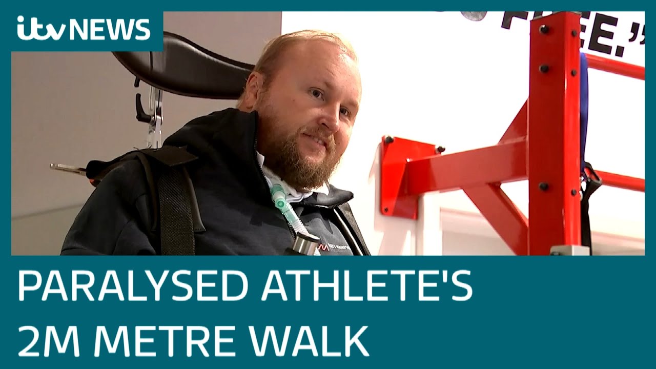 Paralysed rugby player’s lockdown challenge to cover 2 million metres | ITV News