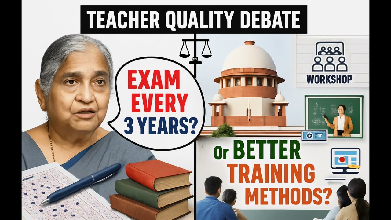Teacher Quality in India: Exam Every 3 Years vs Alternative Reforms | Debate on Sudha Murty and SC