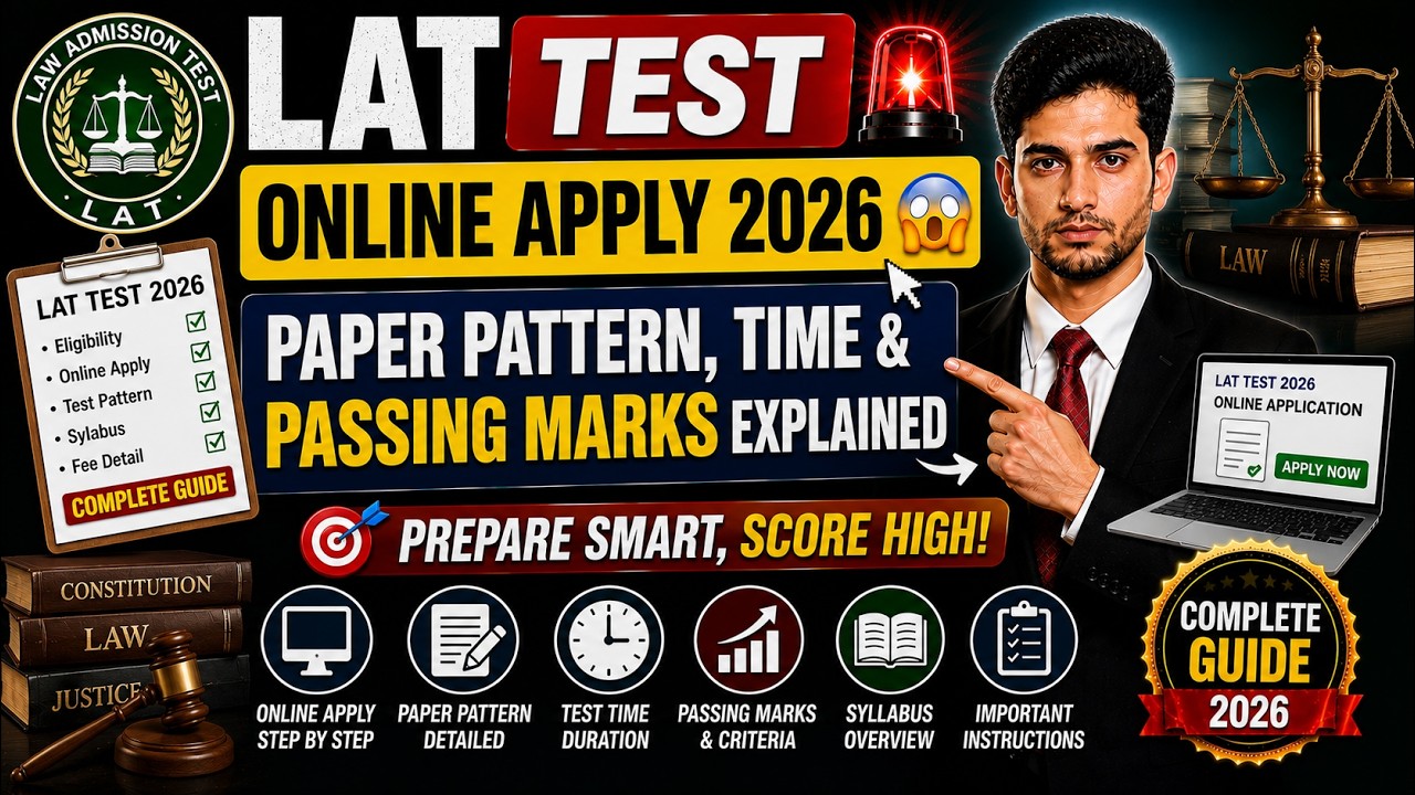 LAT Test Online Apply 2026 😱 | Paper Pattern, Time & Passing Marks Explained