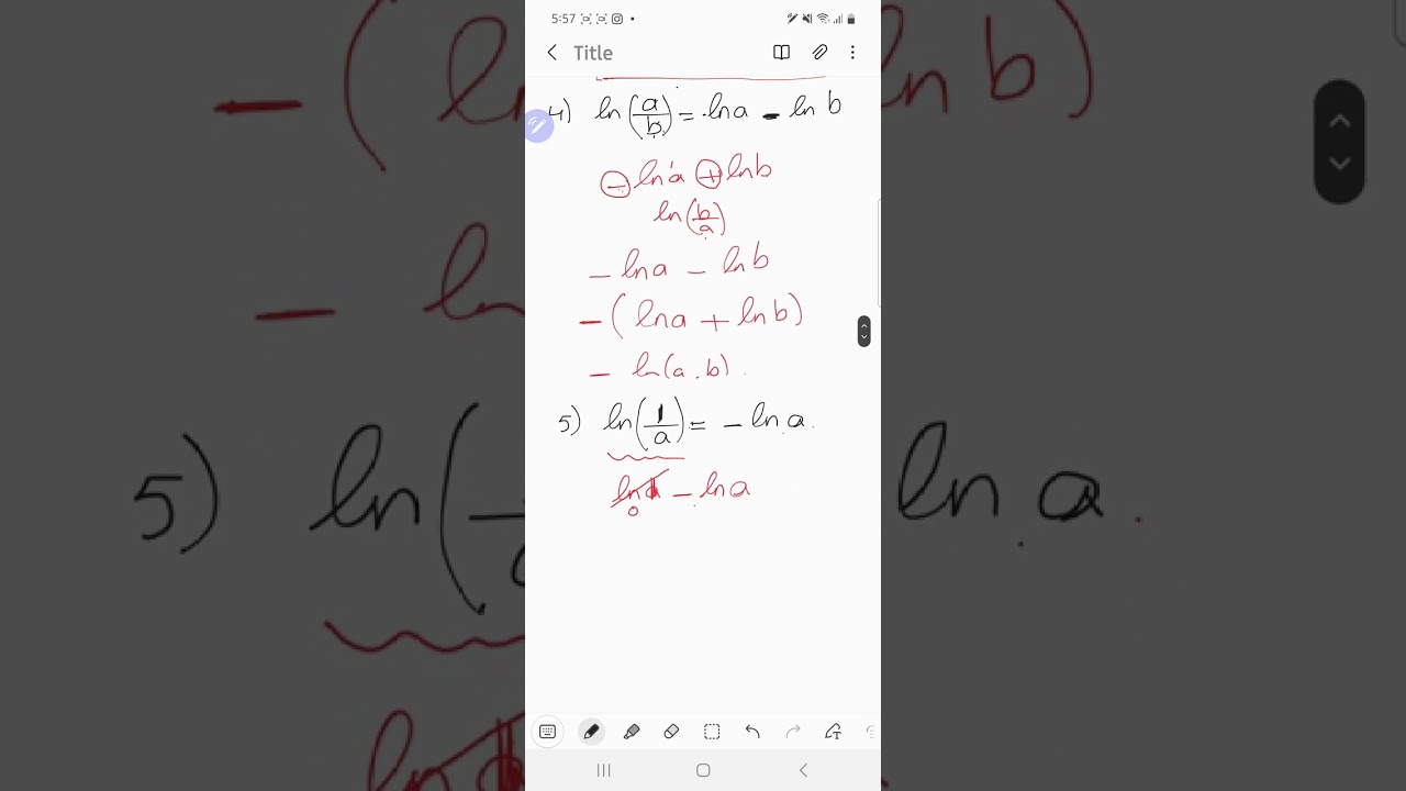 Logarithmic function (properties)