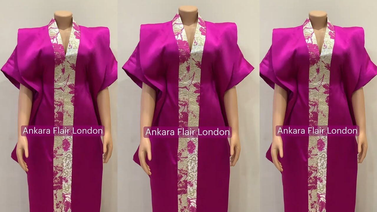 How to Cut and Sew this Beautiful Bubu  Gown with Shoulder Pleats.#diy #sewingtutorial