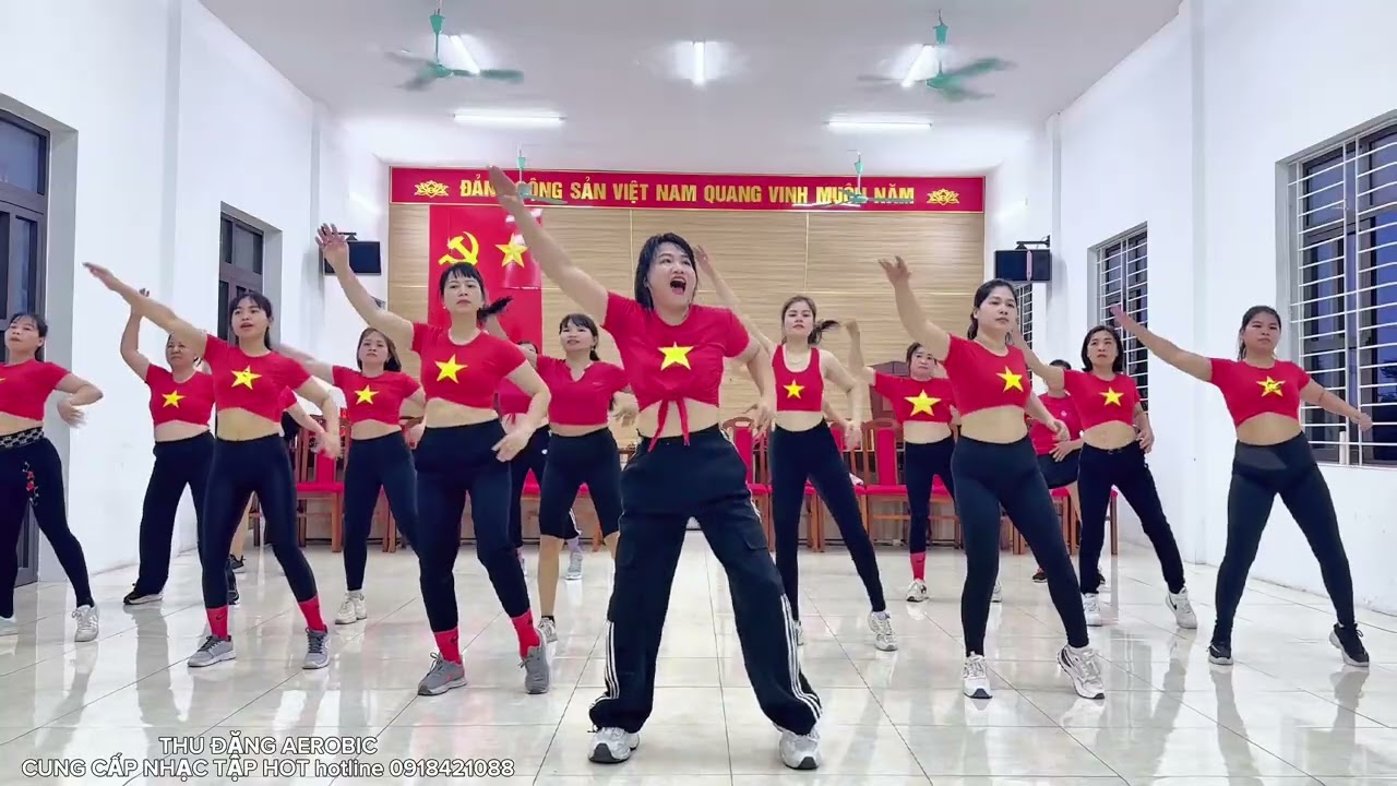 AEROBIC TỔNG HỢP ĐỐT MỠ TOÀN THÂN /#354/ NHẠC CÁCH MẠNG/ THU ĐẶNG AEROBIC