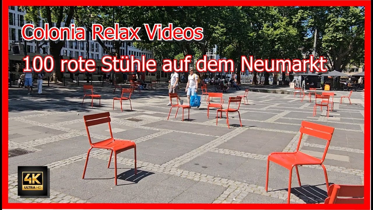Die Roten Stühle vom Kölner Neumarkt 100 Stühle (Cologne - Germany)