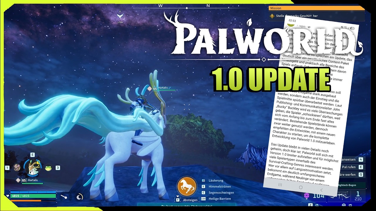 von vorne Anfangen ? Mit dem 1.0 Update von Palworld
