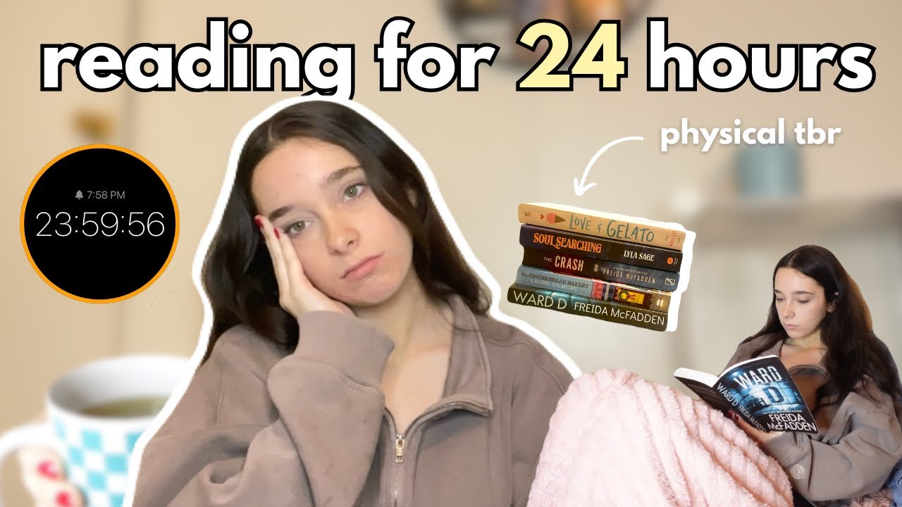 reading for 24 hours 📖💐 (readathon vlog, physical tbr, christmas reads, challenge)