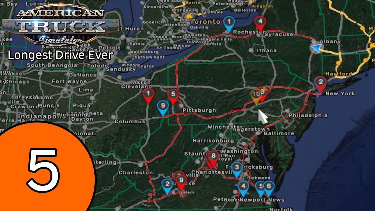[VERTICAL] Mid-Atlantic || American Truck Simulator: Longest Drive Ever