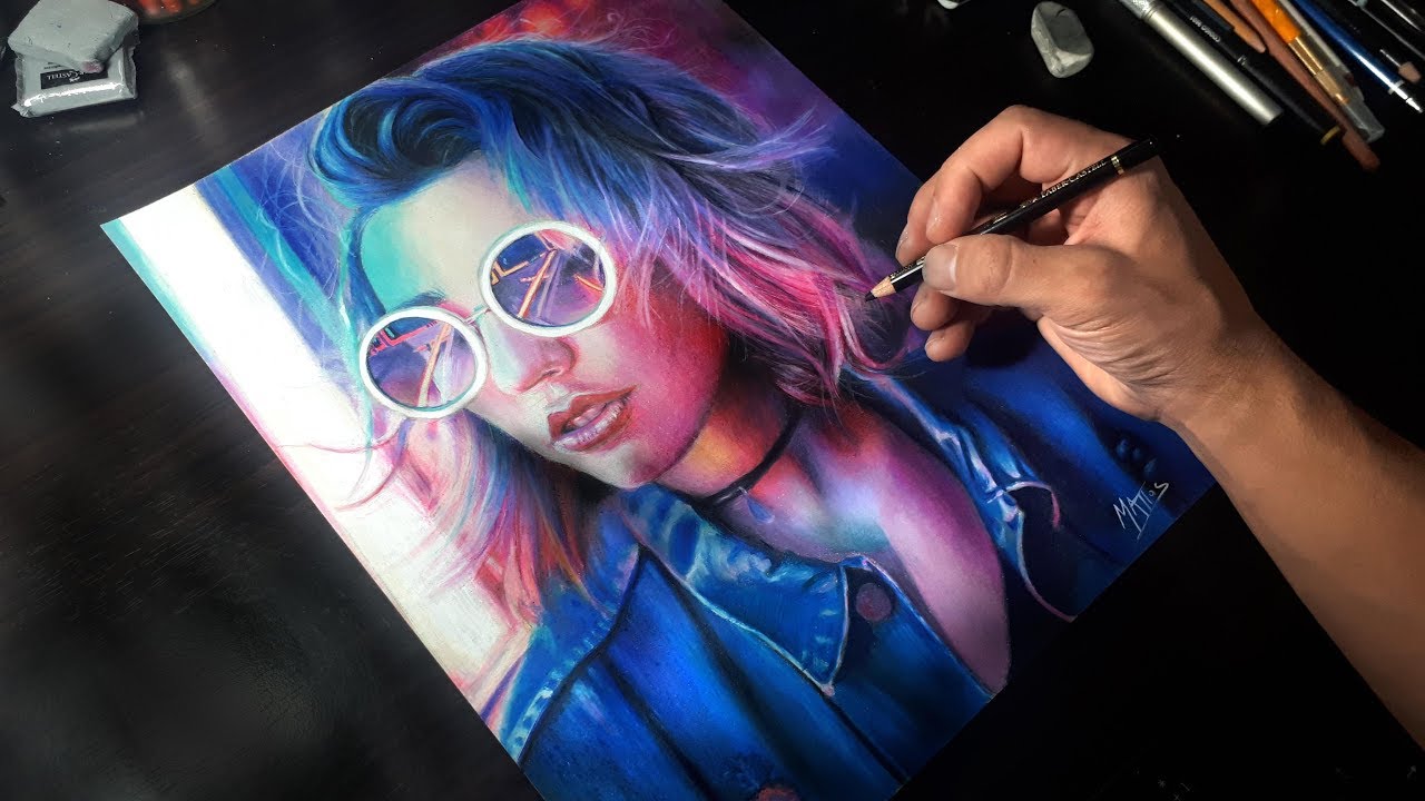 Colourful Girl Design - Prismacolor Premier - De la fotografìa al dibujo