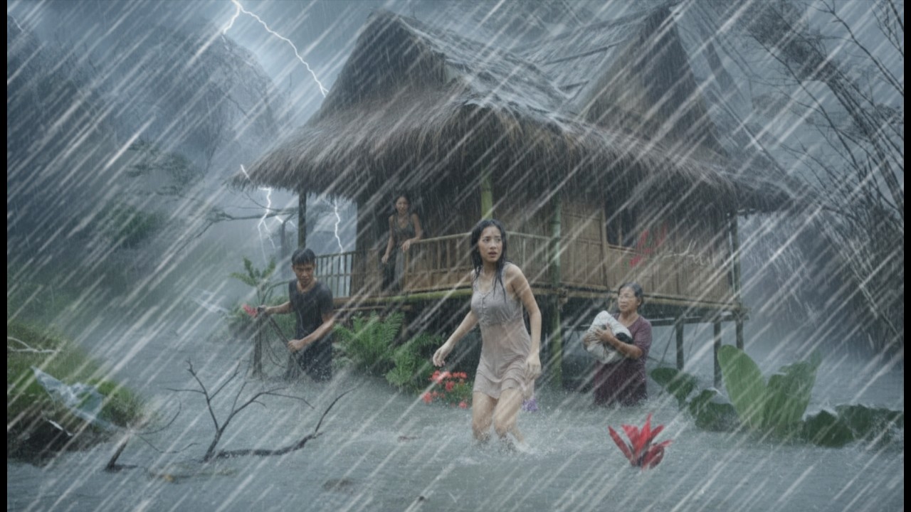 CAN YOU SLEEP IN THIS? ⚡ Heavy Rain & Thunder in Indonesian Village 🌧️ Sleep Therapy