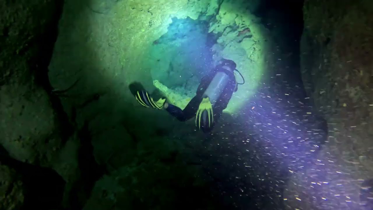 Niue Diving Into The Cave