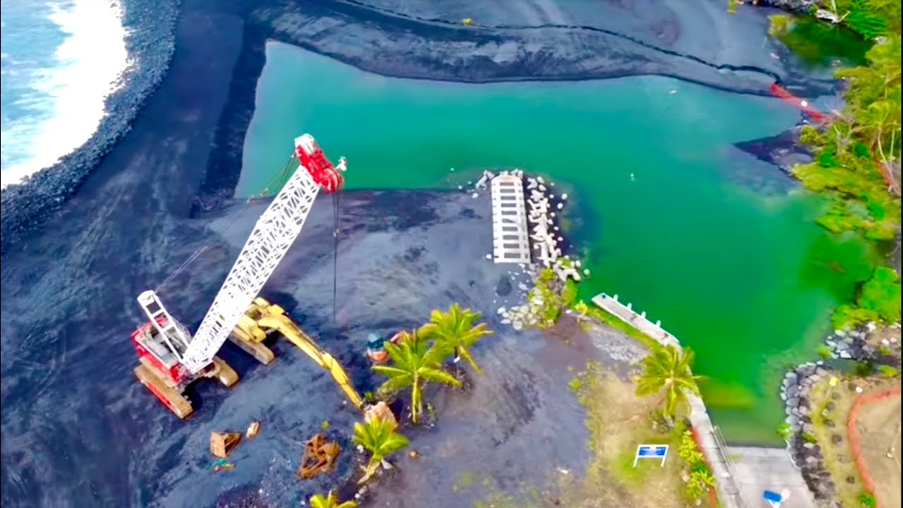 Pohoiki update 4. Crane footage. DJI mini 3