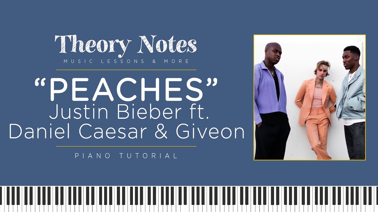 PEACHES - Justin Bieber ft. Daniel Caesar & Giveon | Theory Notes Piano Tutorial
