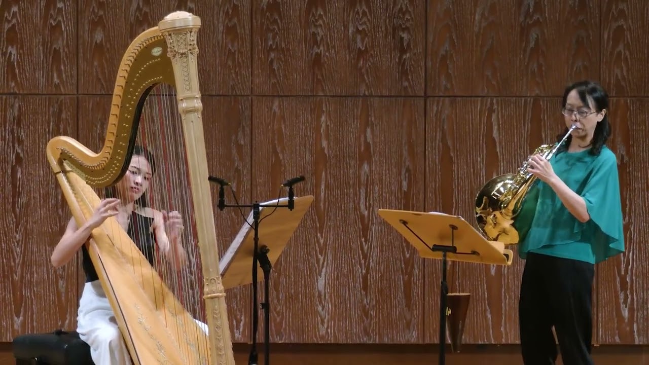 Bernard Andrès: Chants d’arriere saison for harp and horn, I. Andantino