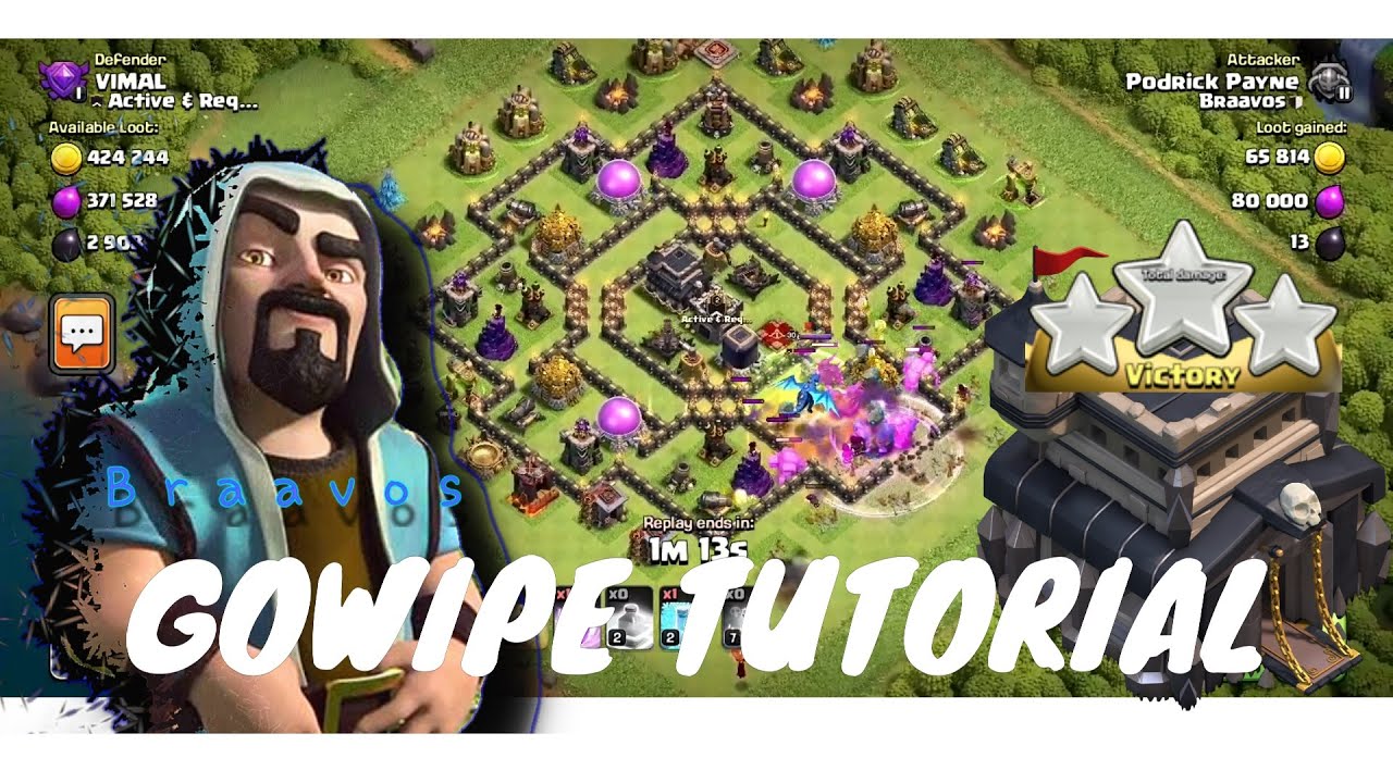INSANE TH9 GOWIPE TUTORIAL(WITHOUT HEROES)