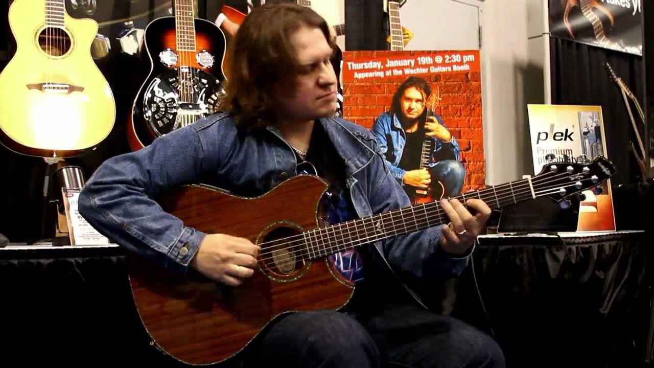 Roman Miroshnichenko with Wechter Pathmaker Thinline Deluxe at Winter NAMM 2012