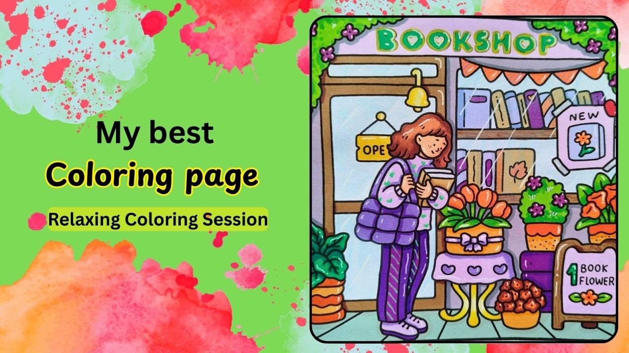 Cozy Color Along 📙💜 Girl Moments Coloring Book by Coco Wyo | Relaxing Music, No Talking