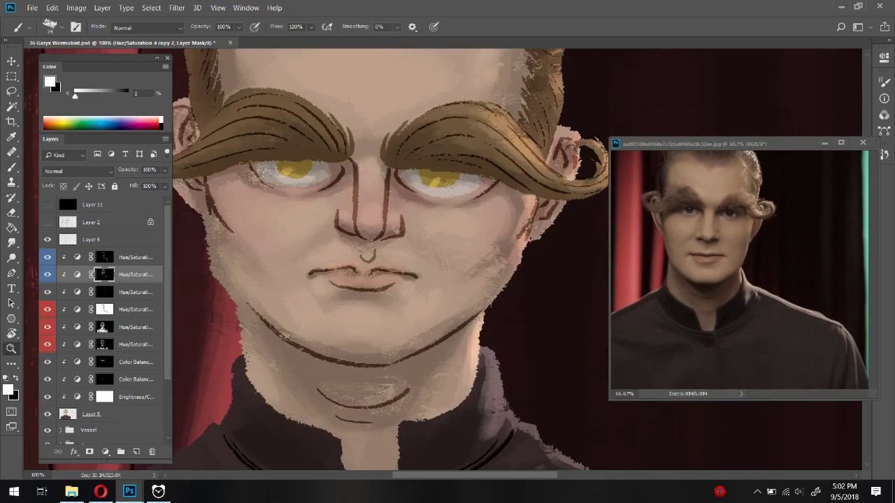 Earthling Cinema's Host, Garyx Wormuloid Digital paint Timelapse