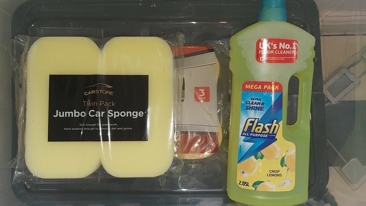 ASMR 🧽☁️🎉NEW SPONGES🎉 Breaking In New Car Sponges in Lemon Flash🍋🧽☁️