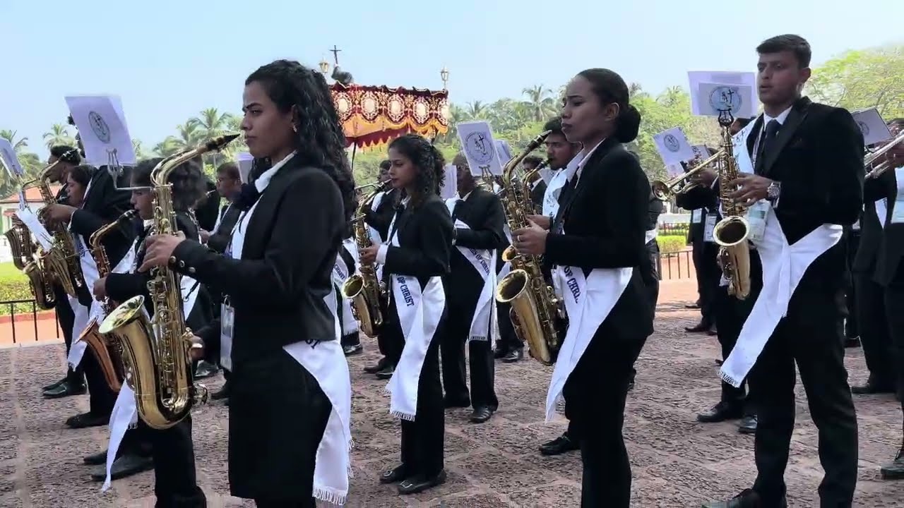 Brass Band @St Francis Xavier Exposition,Old Goa led by Fr Simon 