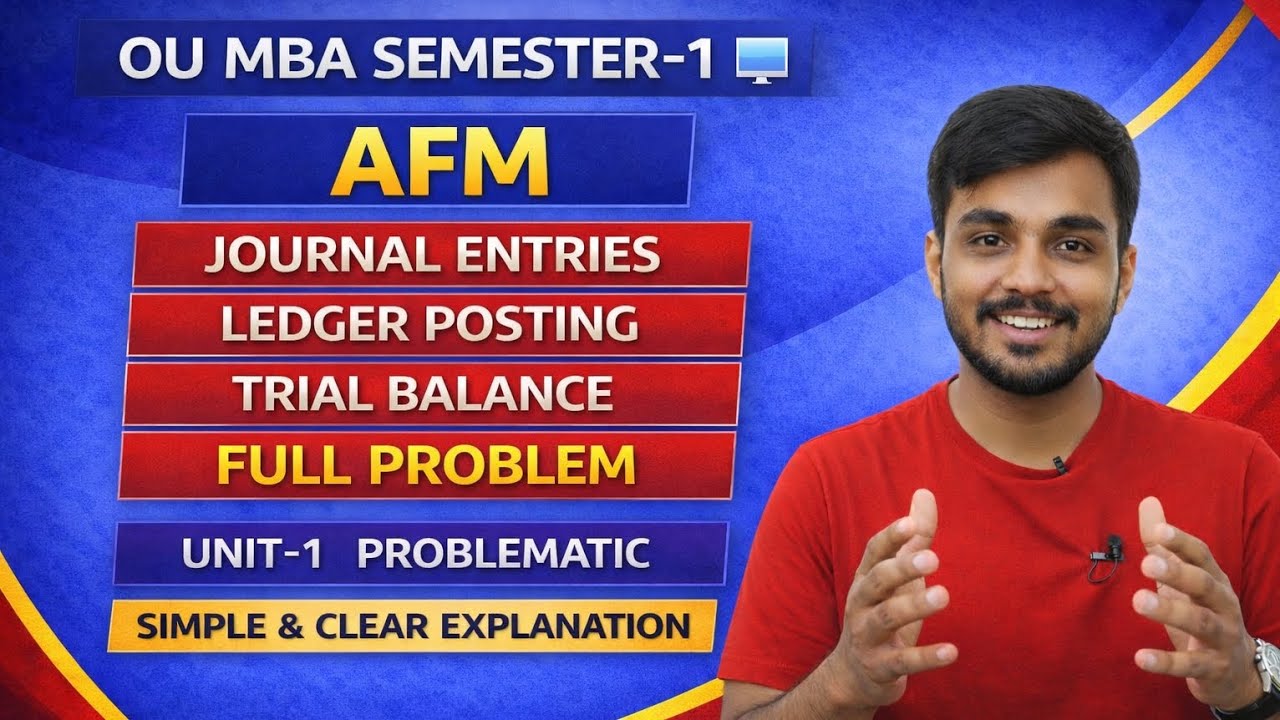 AFM | ACCOUNTING FOR MANAGEMENT | UNIT-1 EXPLANATION PROBLEMATIC | MBA SEM-1 @santhoshbachuwar2987