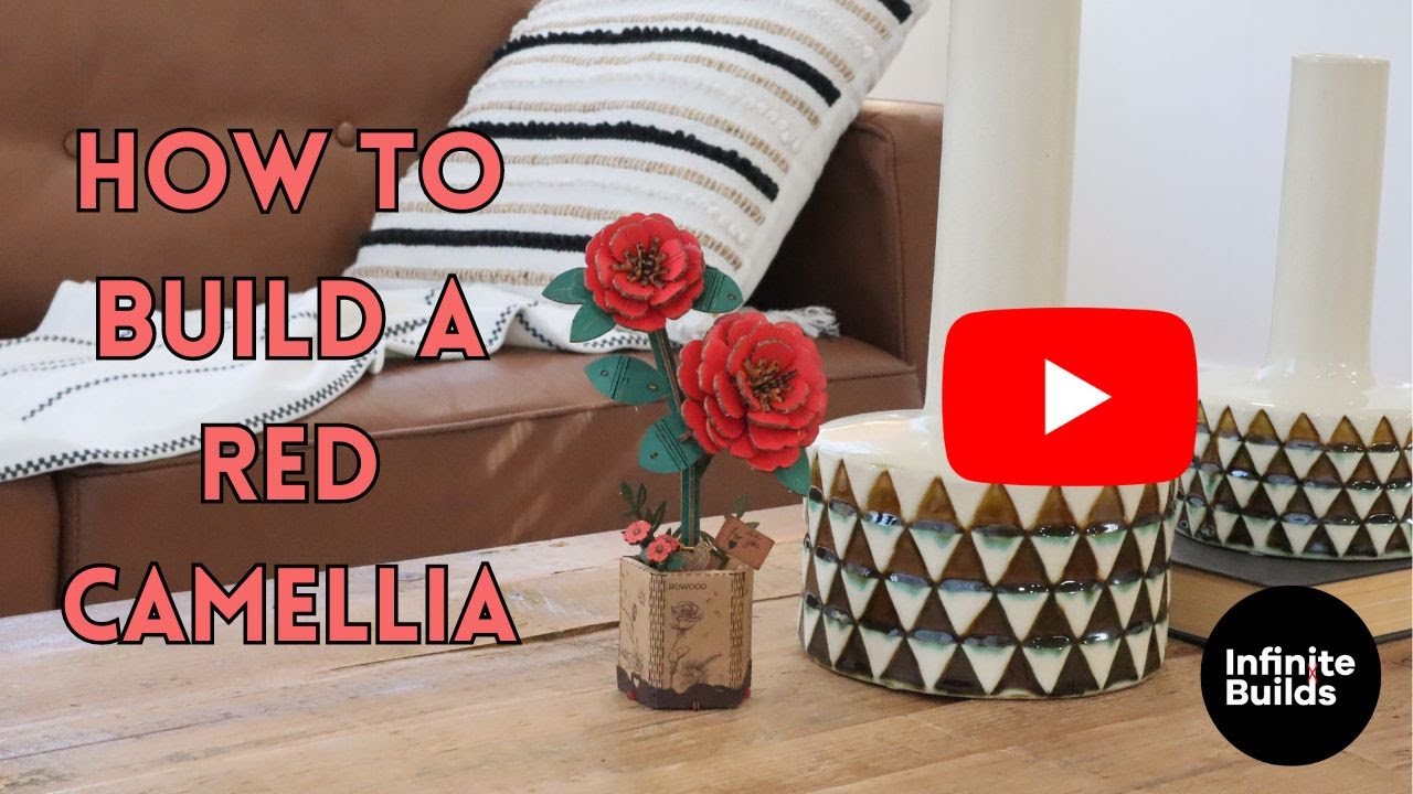 Build A Red Camellia Flower | Infinite Builds x Robotime