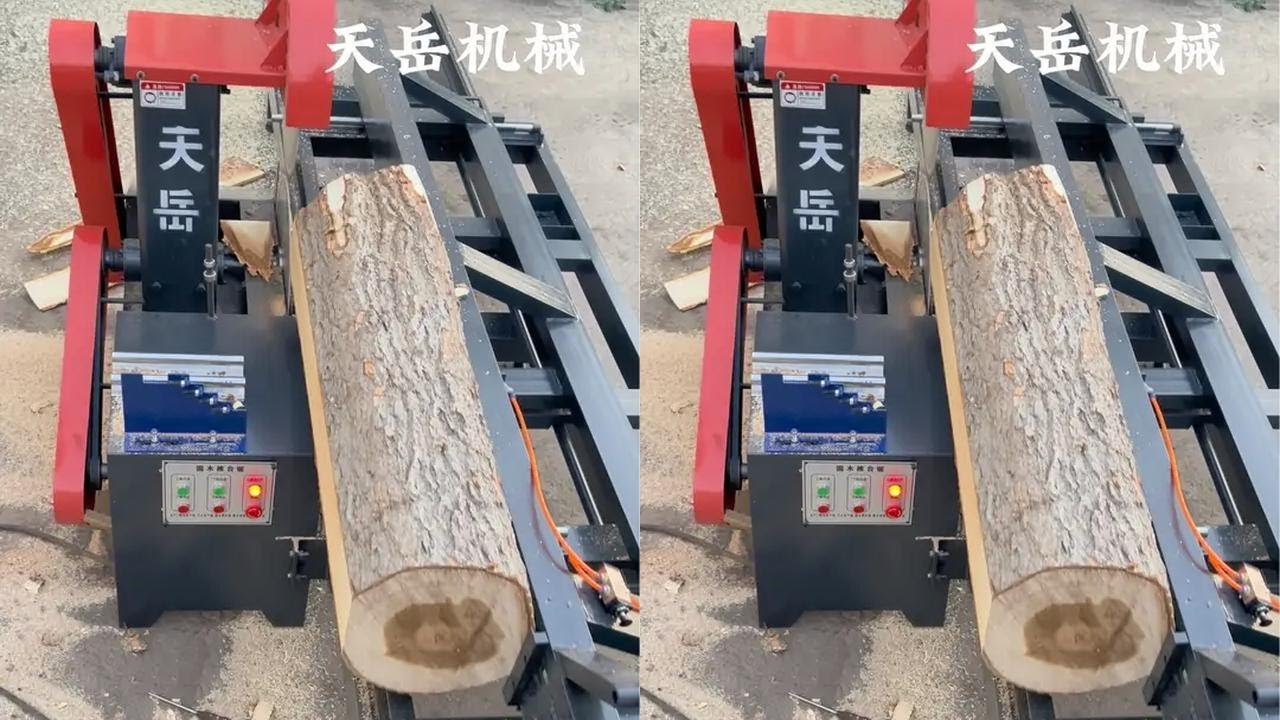#Log saw #Wood processing #Push saw #Wood processing #Pallet material