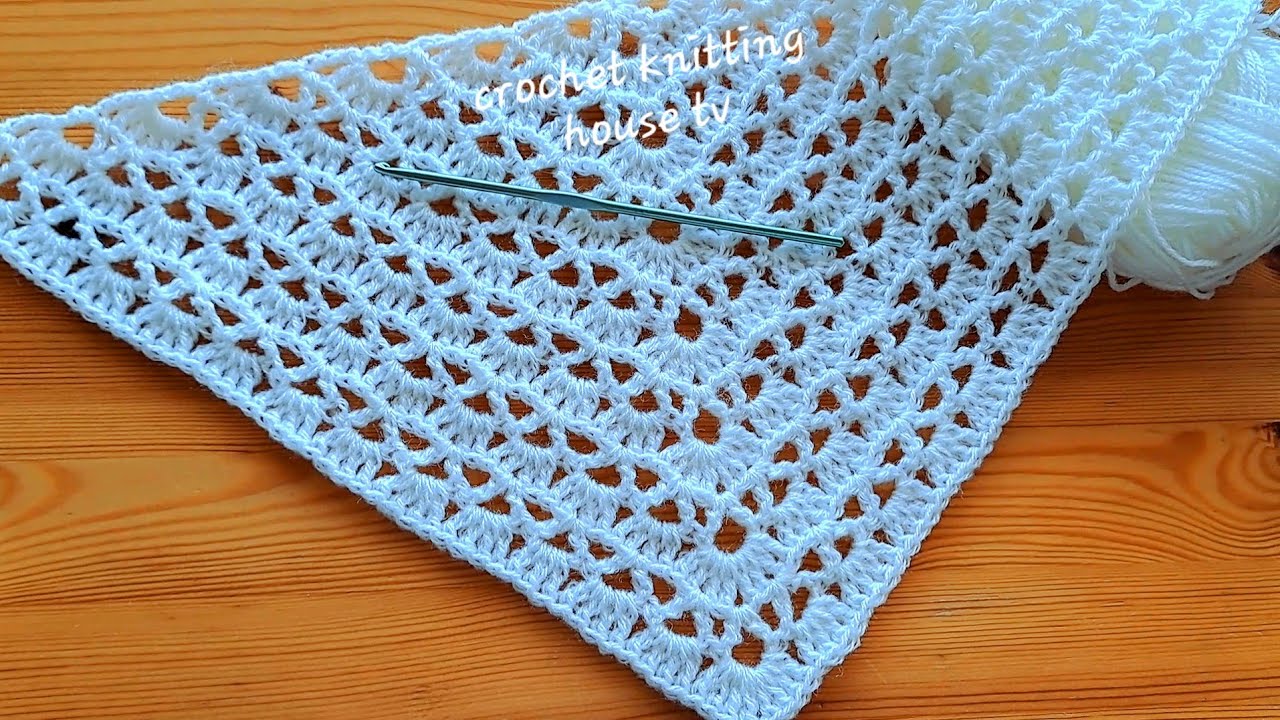 crochet shawl for beginners step by step🚶‍♀️super and fast easy crochet pattern
