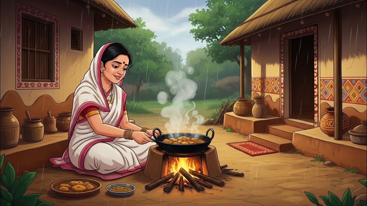 “Desi Food in the Rain | The Smell of a Mud Stove ❤️